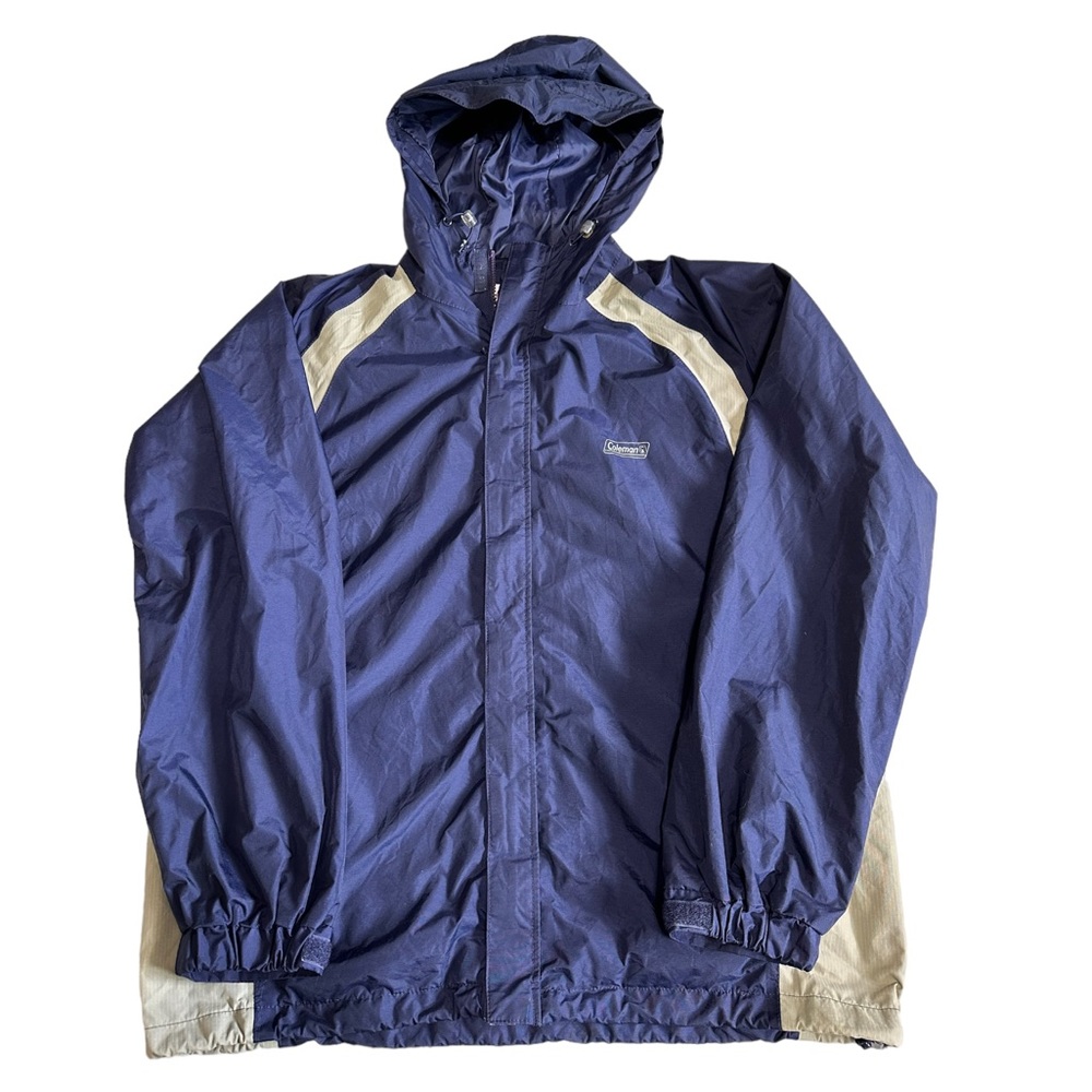 Colman Blue and Tan Windbreaker Jacket Size L